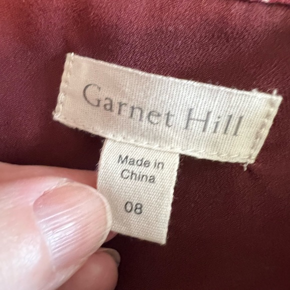 Garnet Hill, wine paisley dress, pockets - Picture 7 of 10